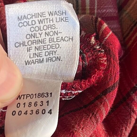 J.Jill Soft Brushed Rayon Tartan Plaid Button Down Shirt Sz S - Picture 7 of 7